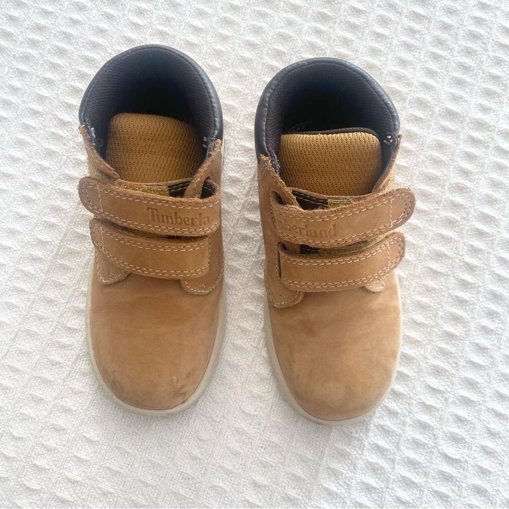 Timberland Toddler Toddle Tracks Hook-and-Loop Boot Wheat Nubuck size 9.5 - Picture 5 of 10